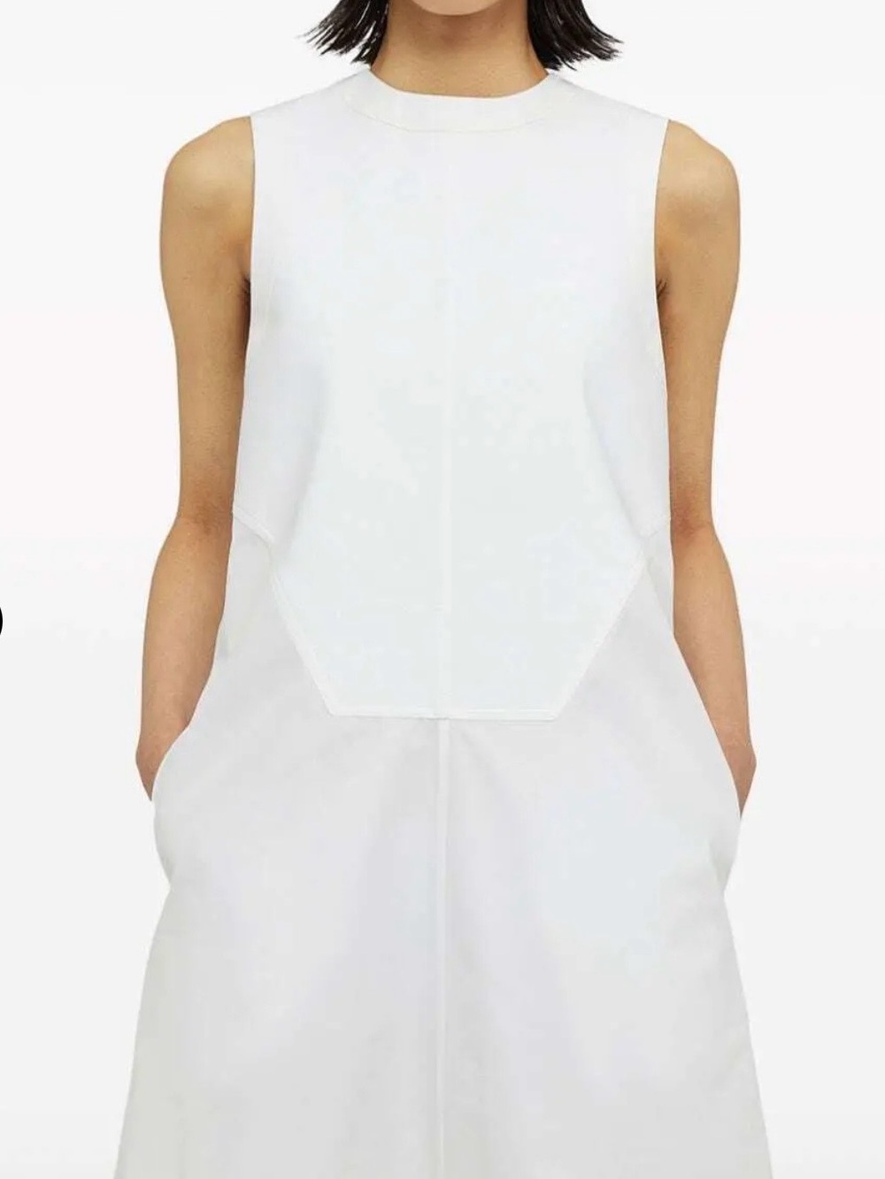 JIL SANDER 
Panelled Cotton Minidress